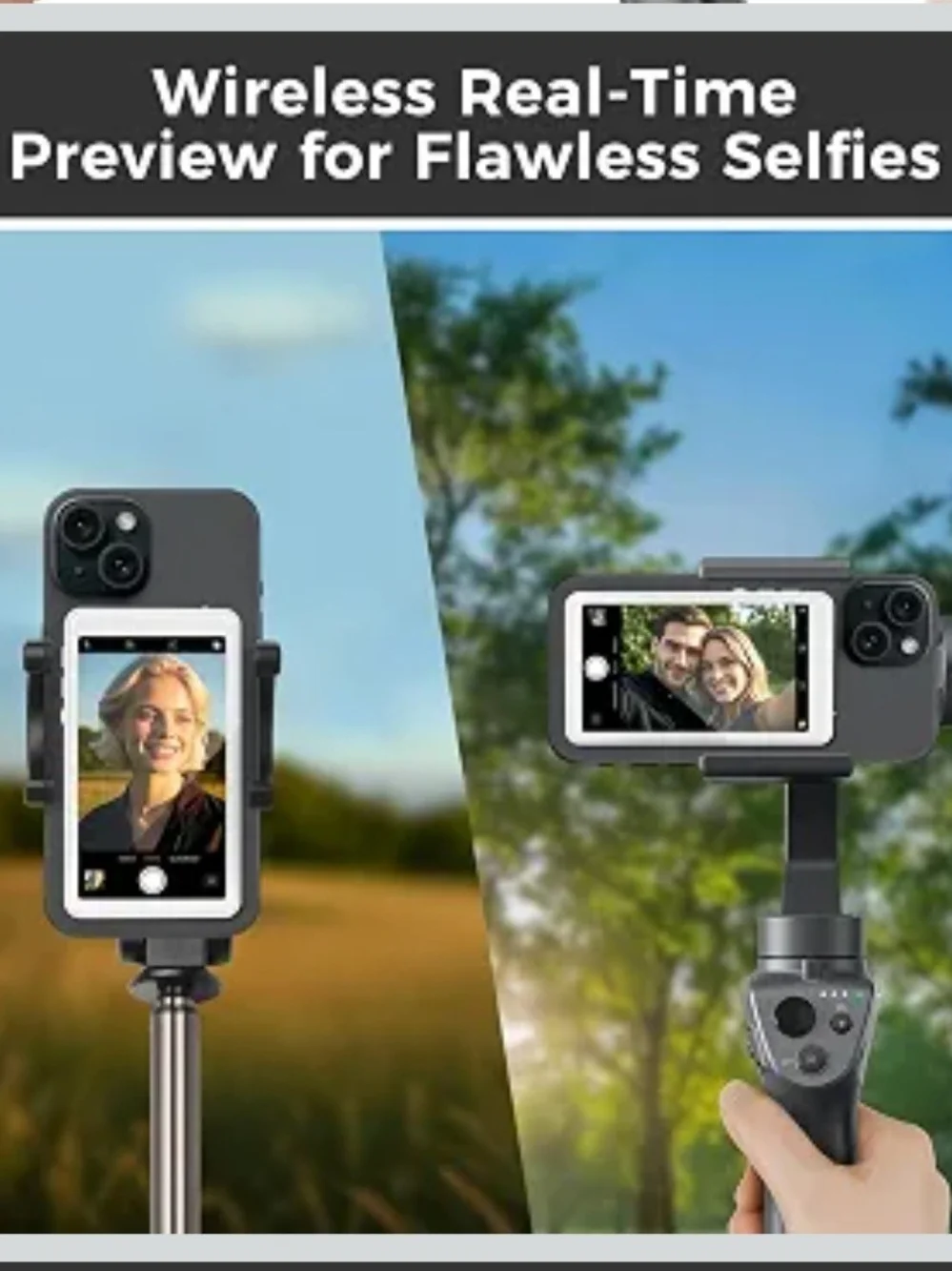 Black Smartphone Tripod Mount with Bluetooth Remote